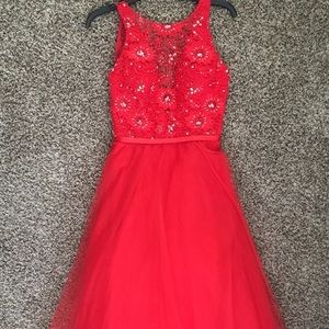 Red ball/prom gown